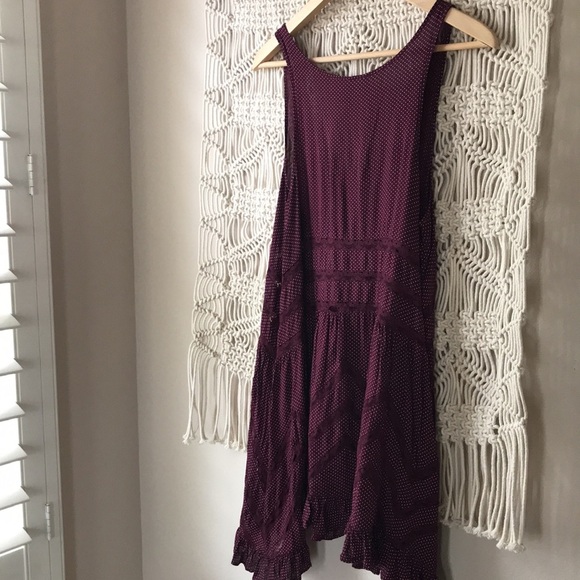 Free People intimately sleeveless ruffled lace polka dot sz S mini dress - Picture 8 of 8